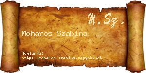 Moharos Szabina névjegykártya