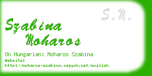 szabina moharos business card